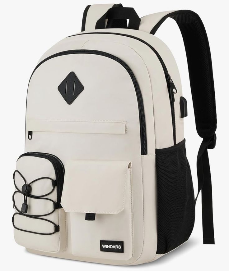 backpack with a built in white panel