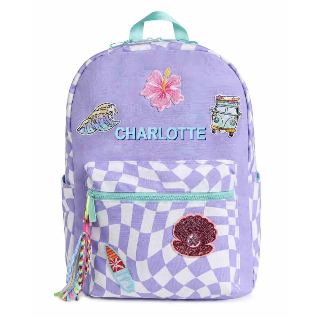 backpack with interchangeable patches