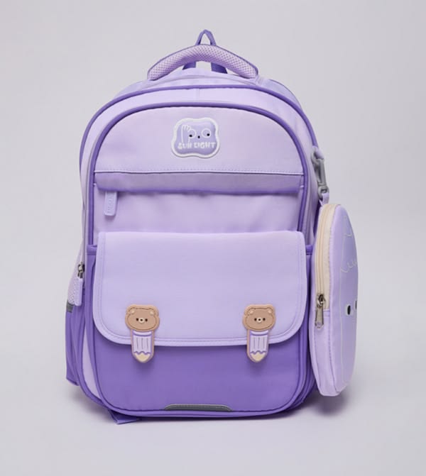 two-tone color block backpack