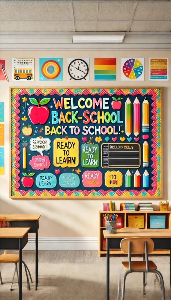 picture of welcome back to school bulletin board