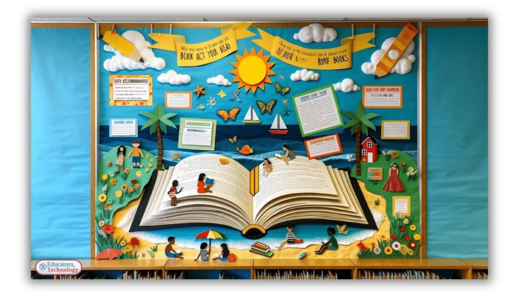book open new world welcome back to school bulletin board