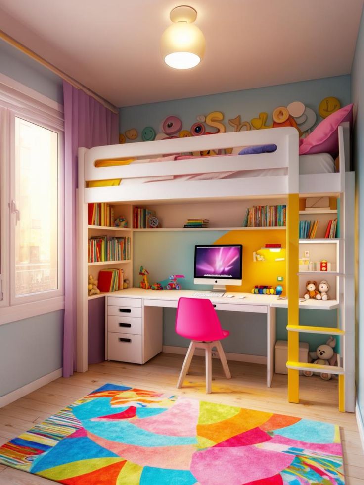 bunk bed desk combo