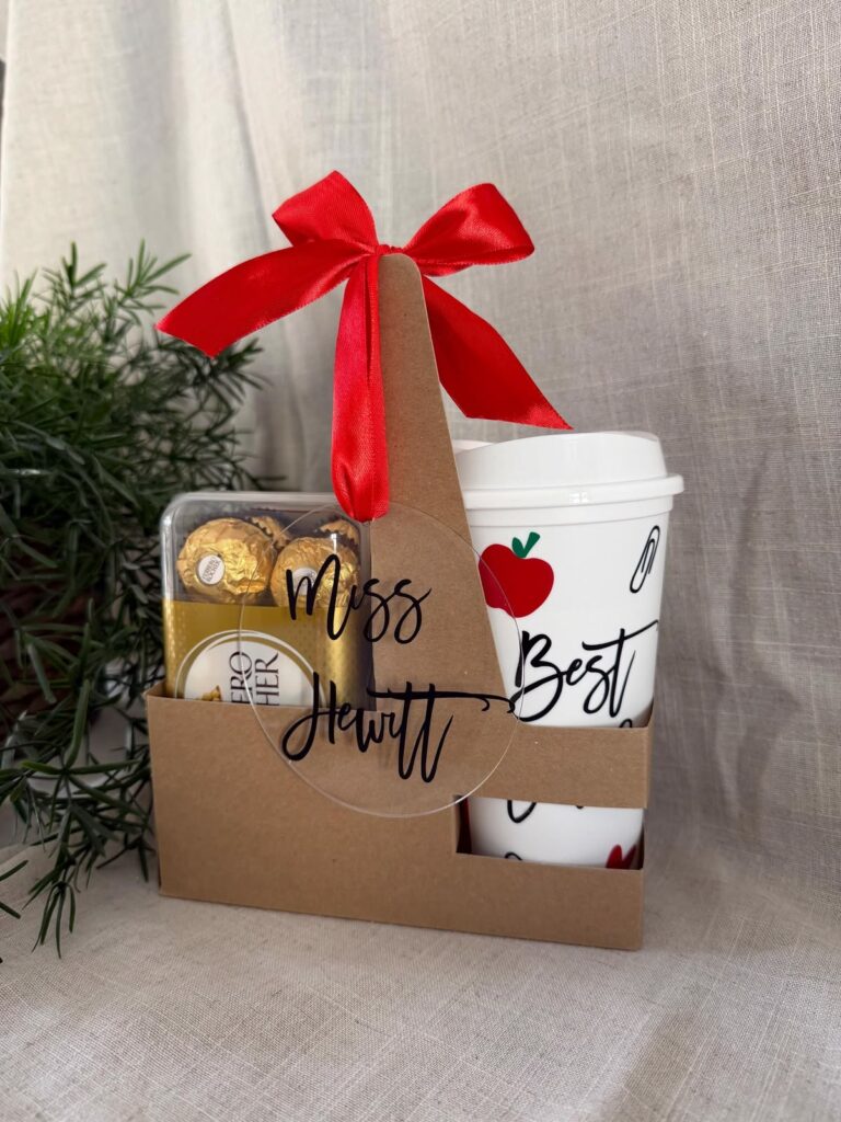 coffee set teacher gift idea for back to school