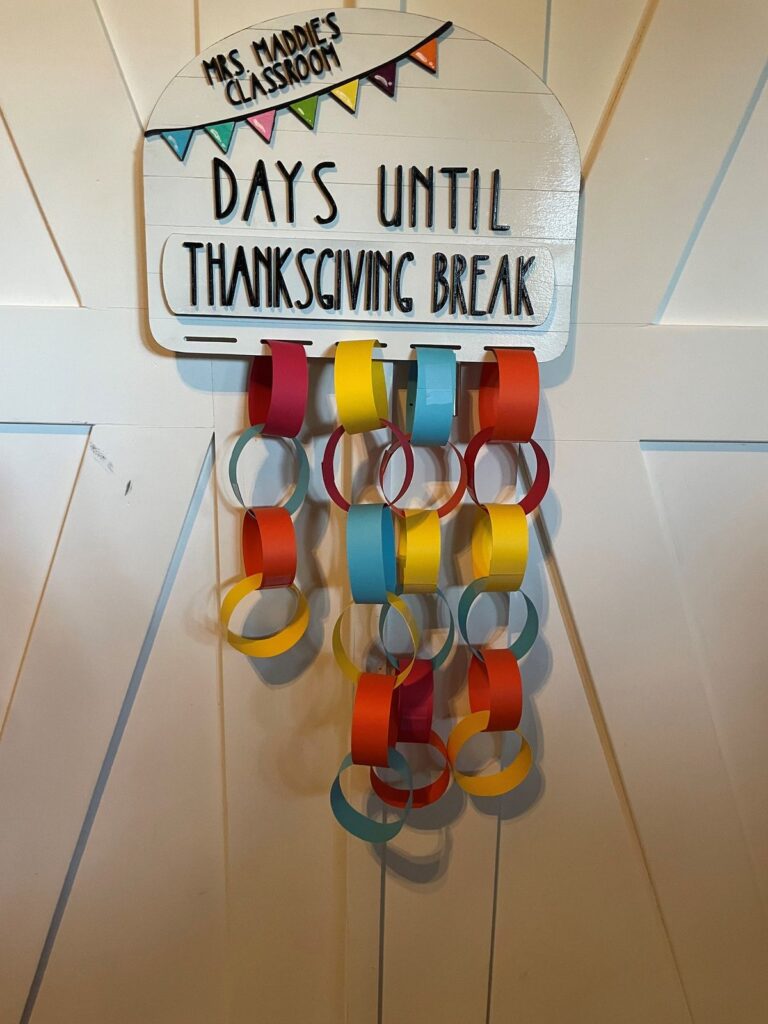 count down chain class door