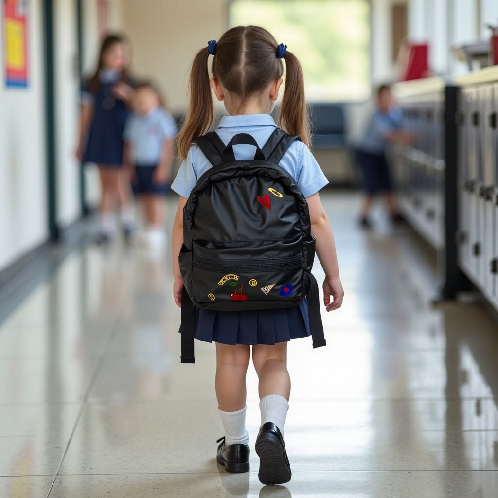 picture of a kid going to school