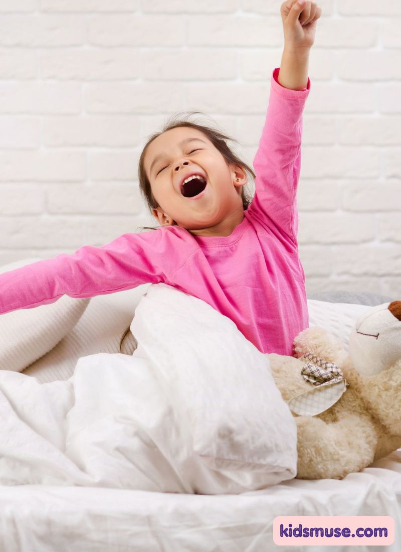 kid waking up from sleep