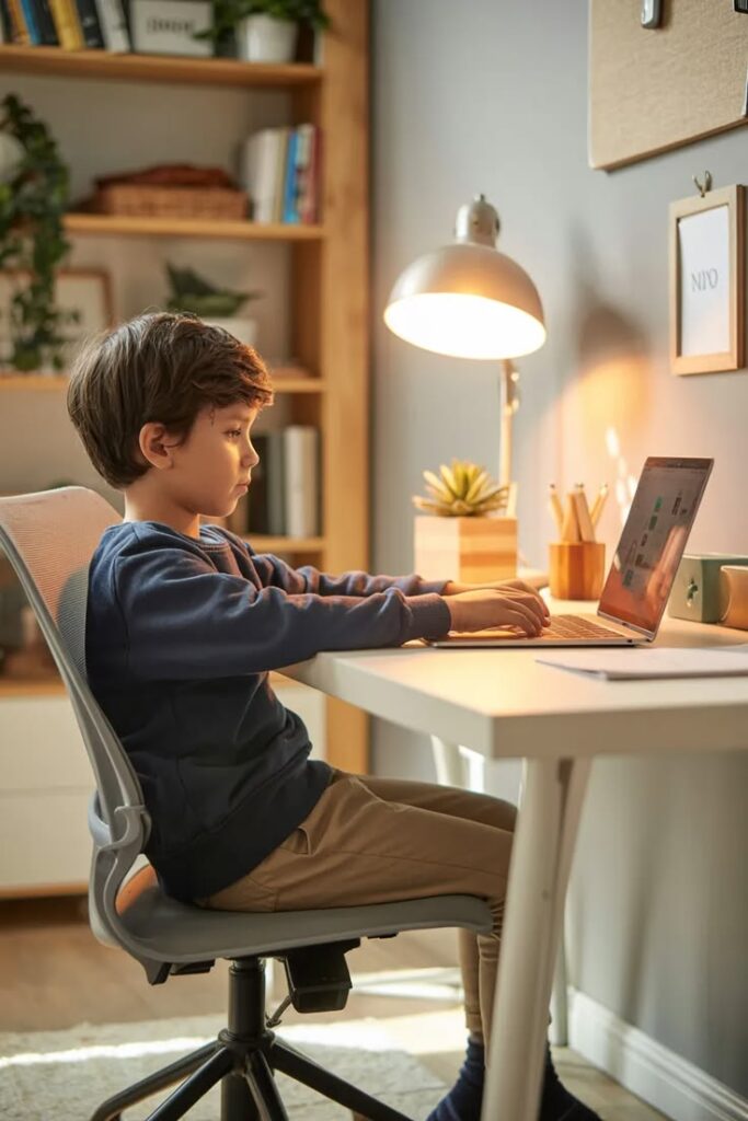 kid on his laptop