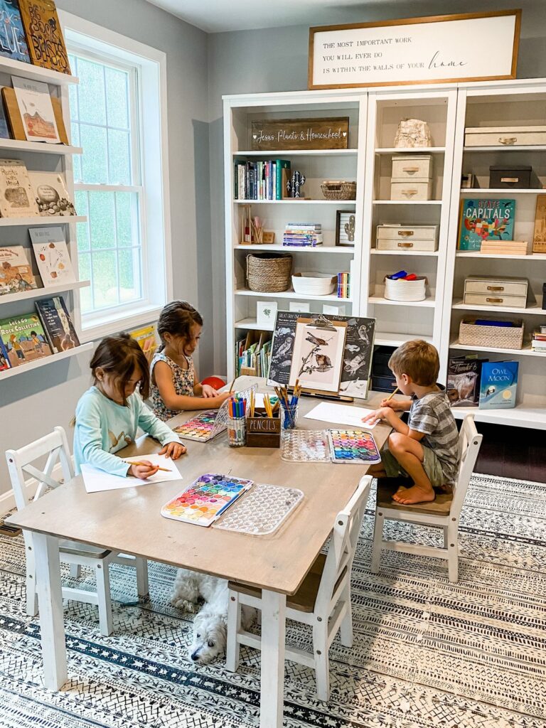 kids doing thier homework