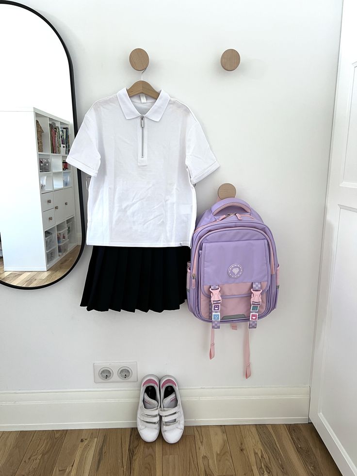 picture of school outfit as first day of school photo idea