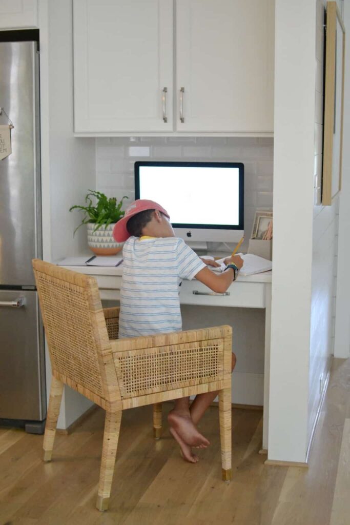 the kitchen island homework station
