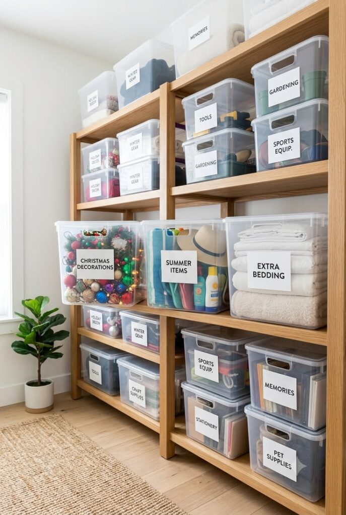 labeling items at home as part of back to school organization ideas