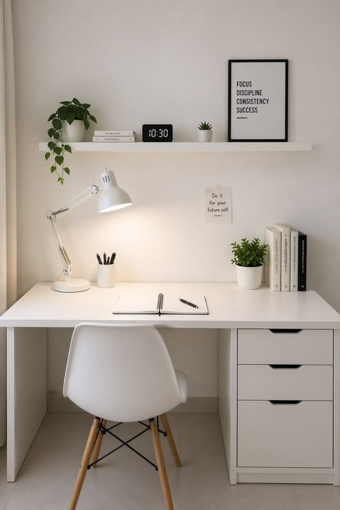 the minimalist clean desk