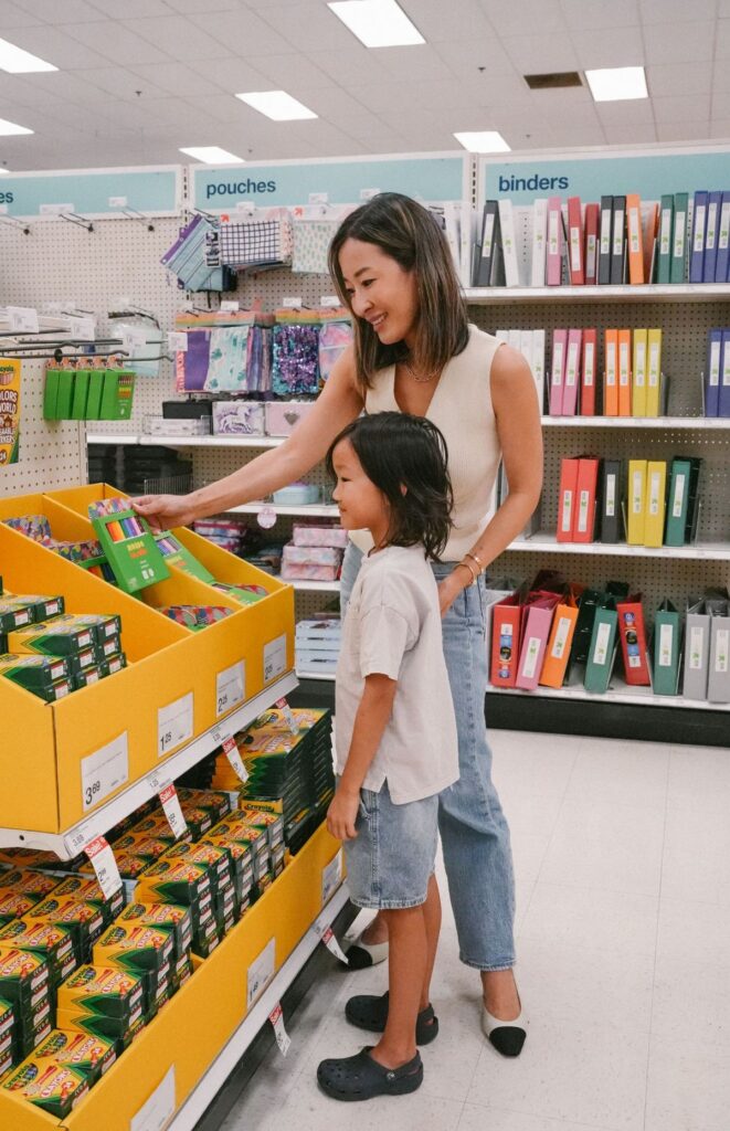mother and child shopping