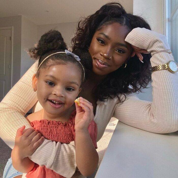 picture of a mother and child smiling
