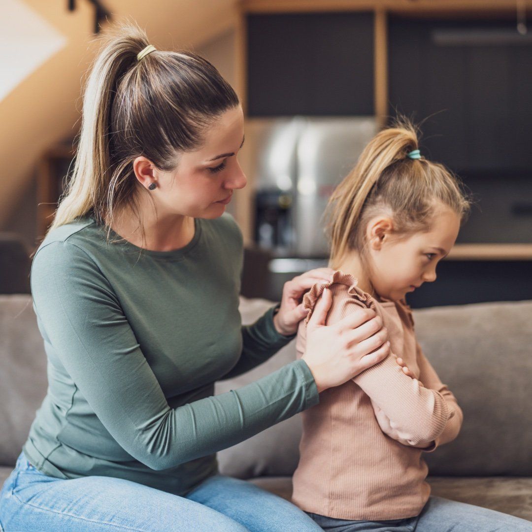 a mother trying to have a conversation with her child to know how to get her ready to resume school