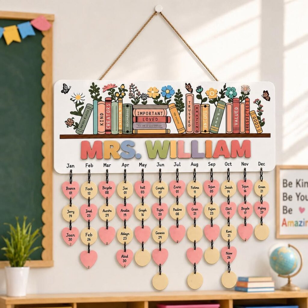 a personalized calendar for teacher