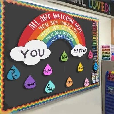 welcome back to school rainbow board