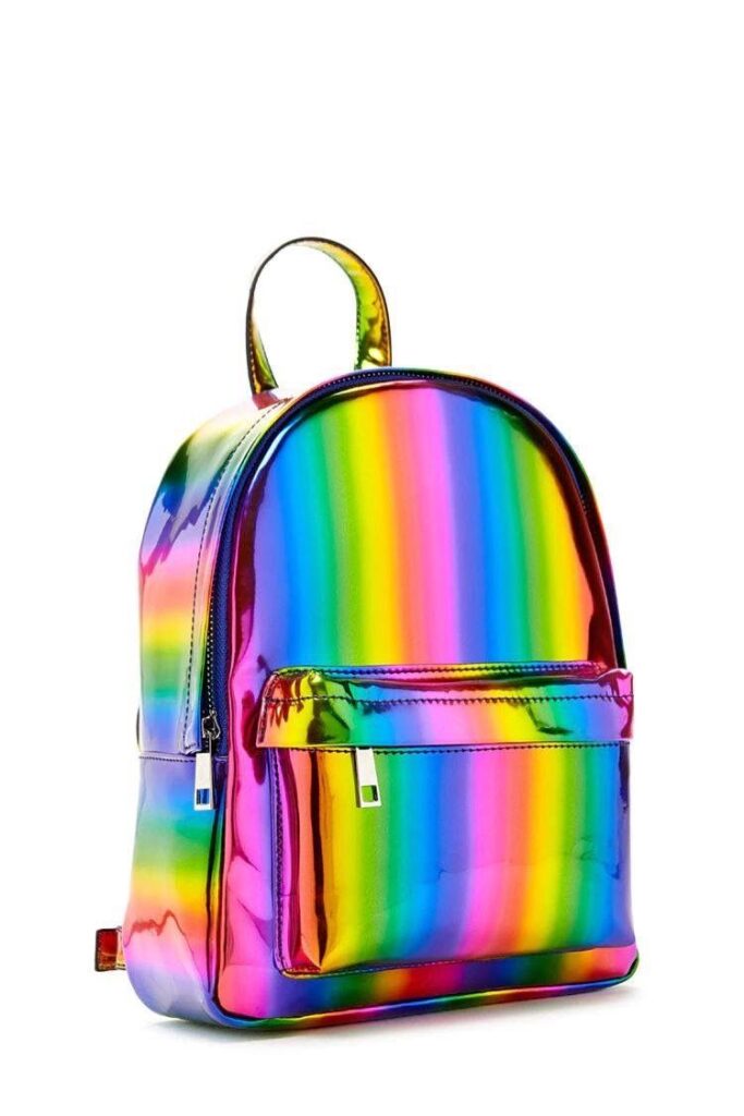 a rainbow ombre Cute backpack ideas for kids