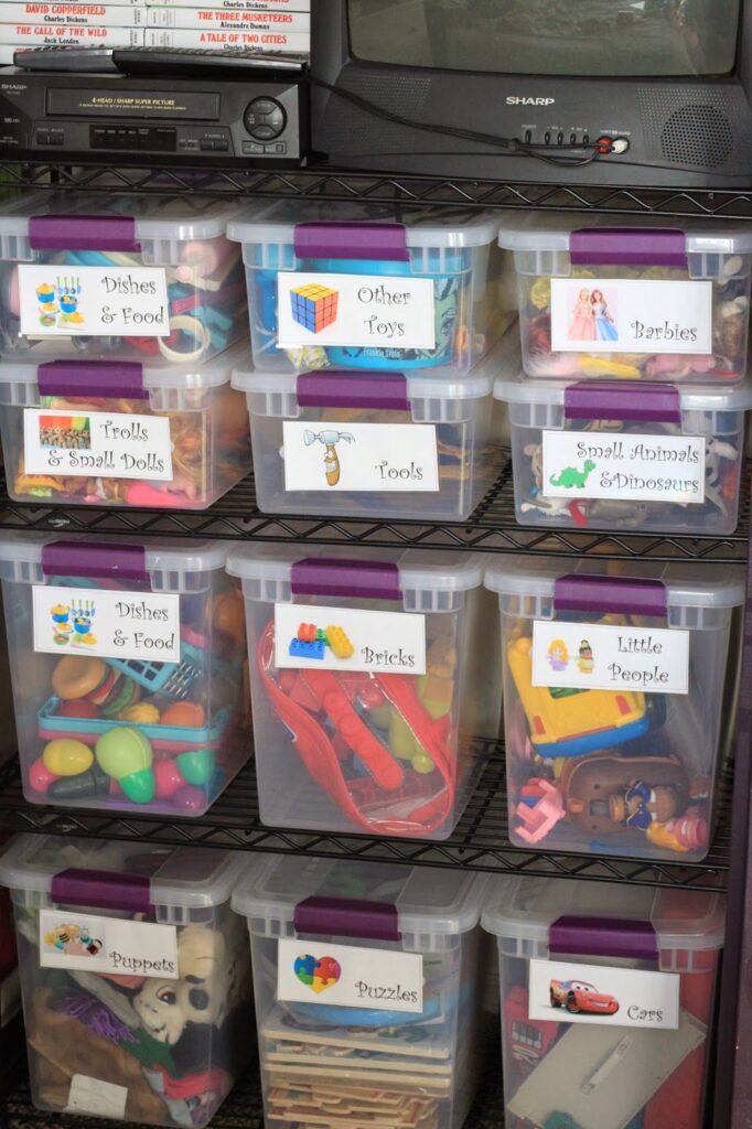 kid's items stored