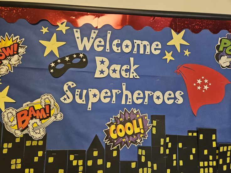 superhero welcome back to school bulletin