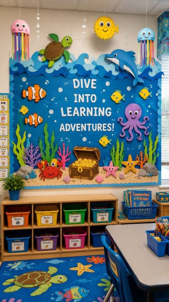 under the sea adventure welcome back to school bulletin board