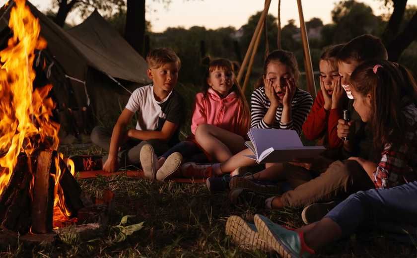 kids gathered for story telling