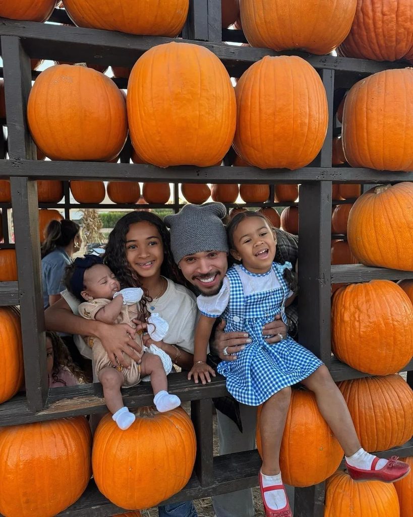family having fun at the patch
