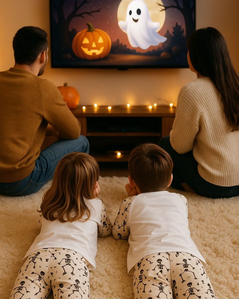 family halloween movie night
