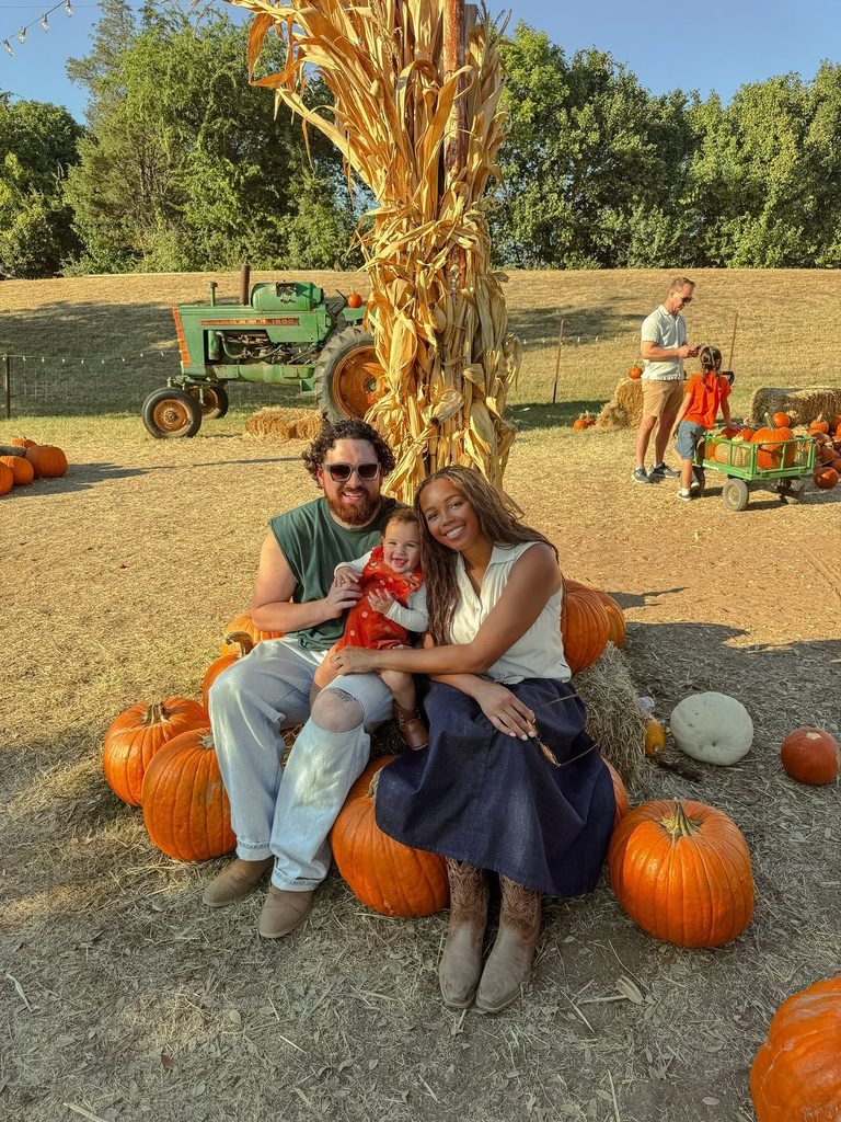 family at the right patch as one of the pumpkin patch day essentials