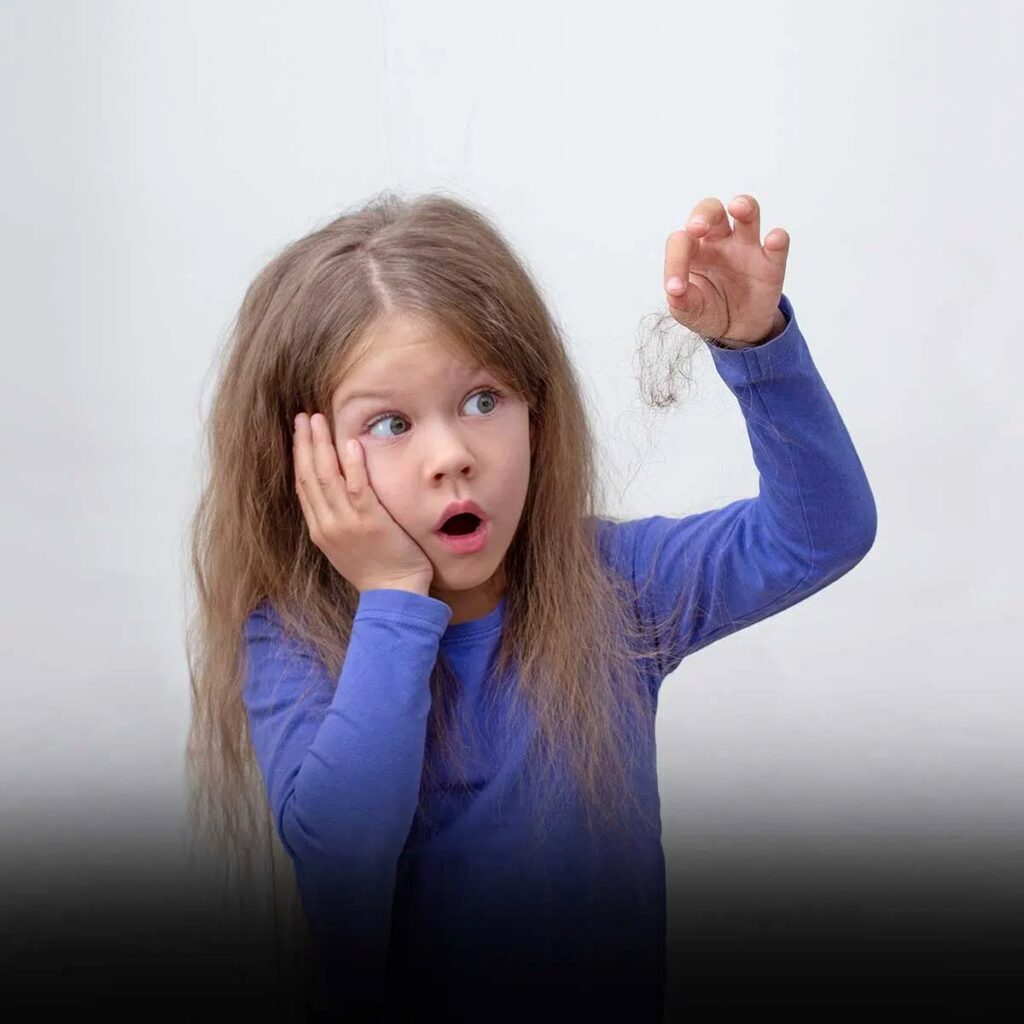kid having hair breakage