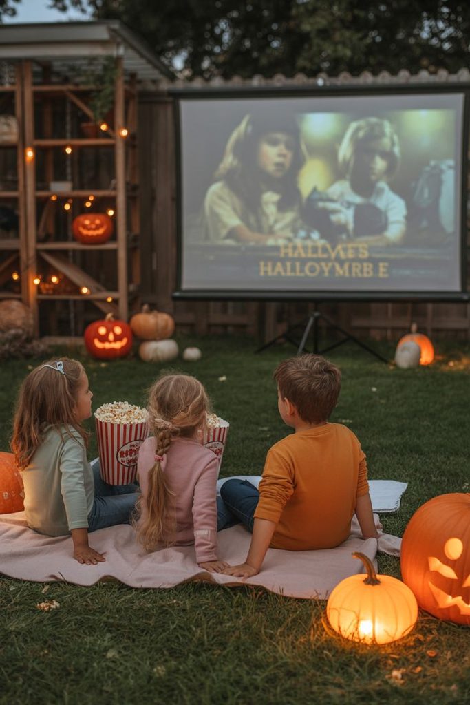kids eating popcorn while they see movies