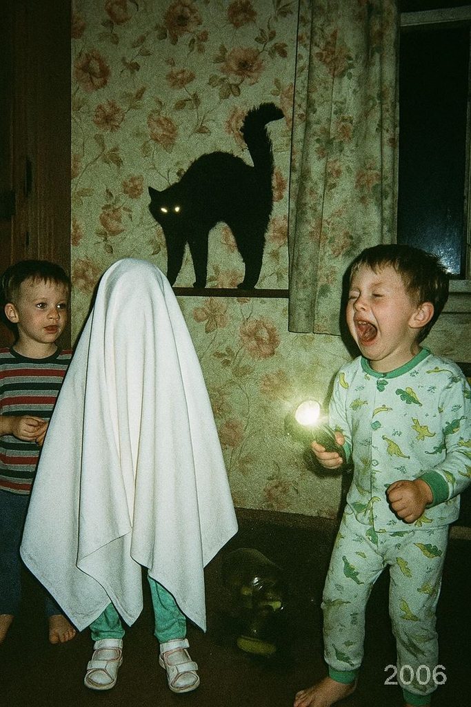 a kid that is scare of halloween