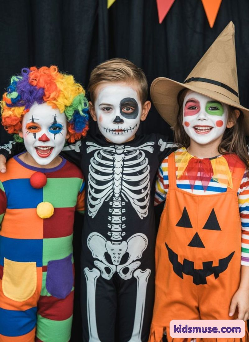 kids in halloween costumes