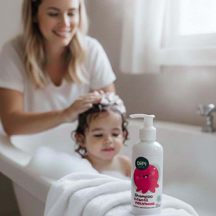 mom washing kids' hair