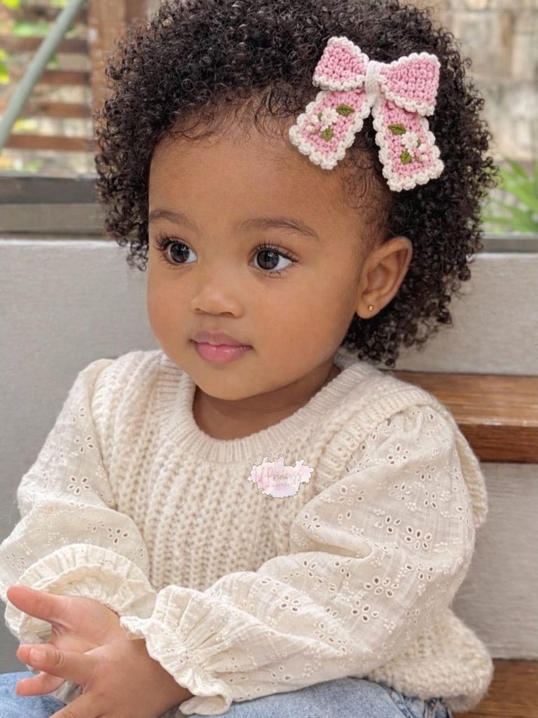 toddler with soft and dangle free-hair