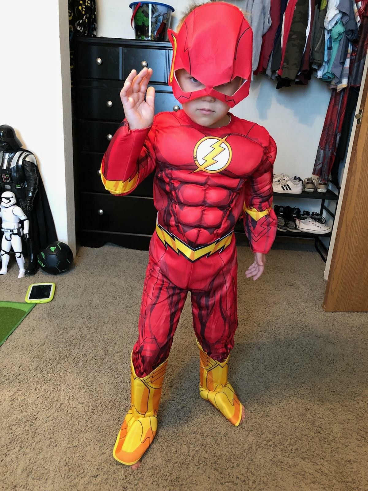 kid in spider man costume