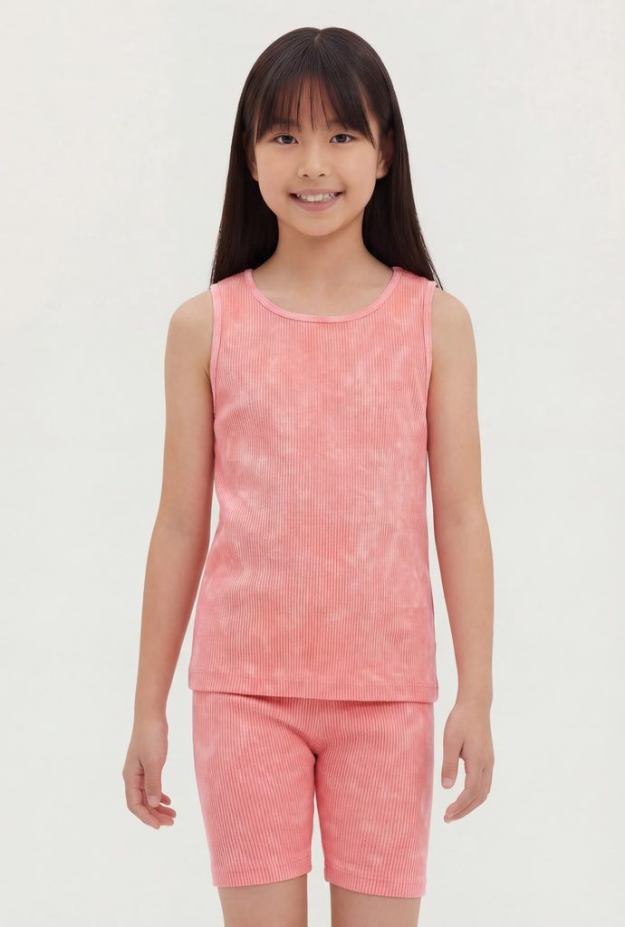 kid in basic anthletic short with a tank
