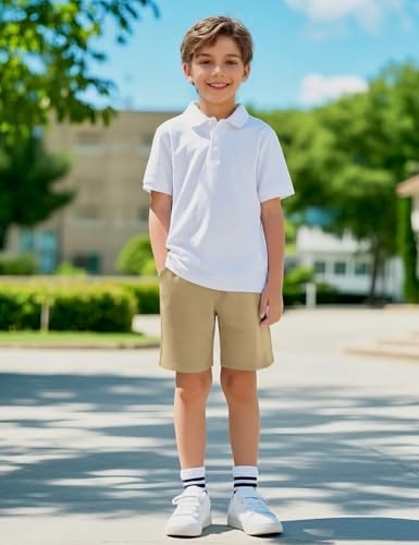 kid in basic cotton shorts with a polo