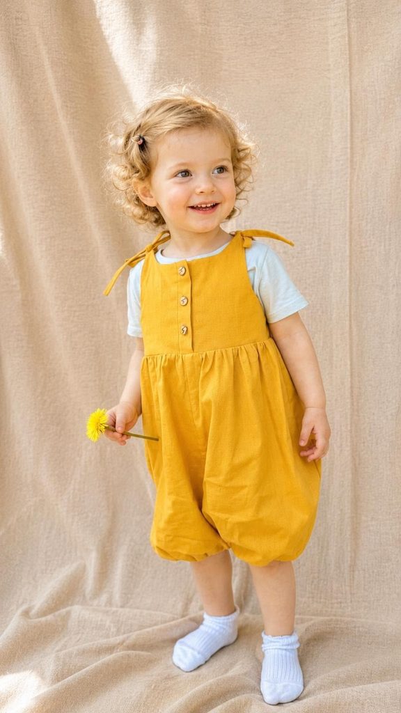 toddler in basic romper
