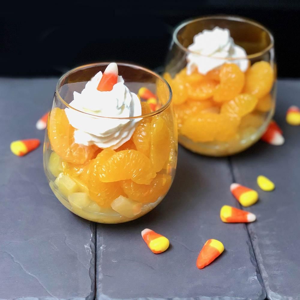 candy corn fruit cups 