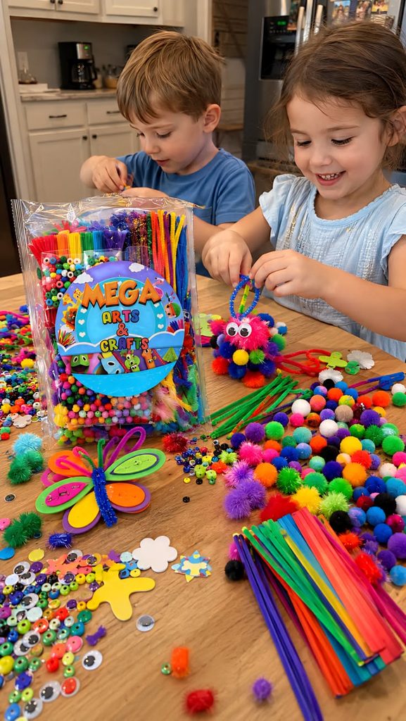 kids on craft supply scavenger