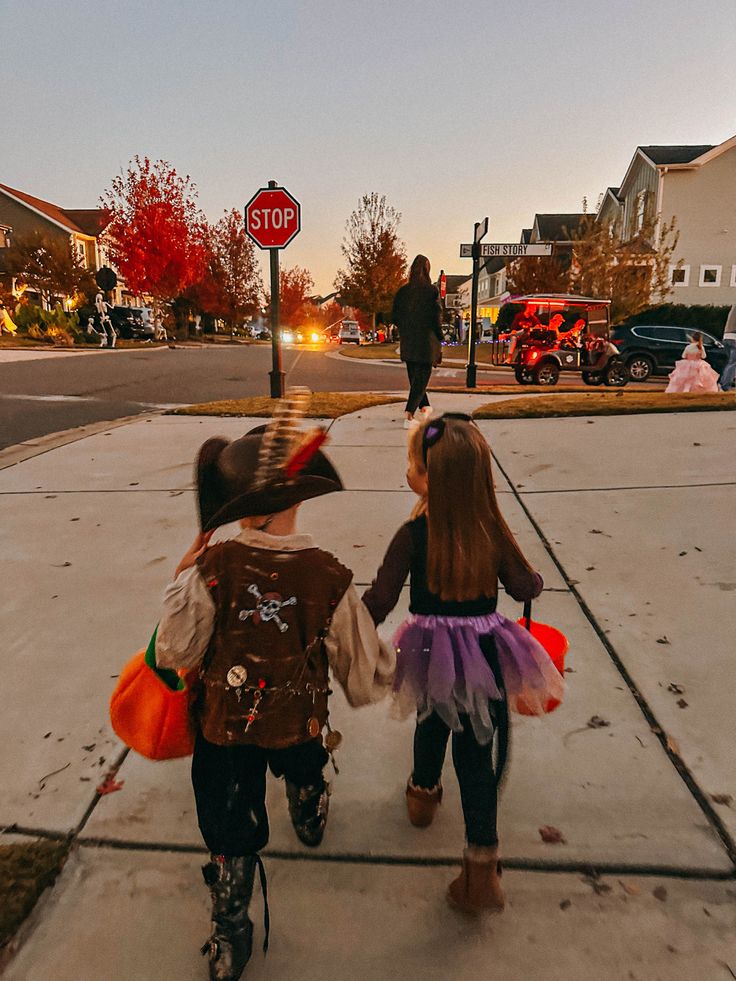 kids going for daytime trick or treating as one of halloween activities for kids who don't like being scared