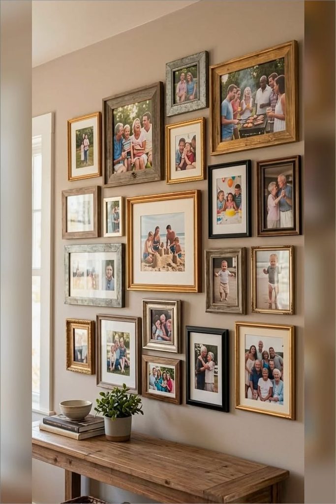 family photo wall