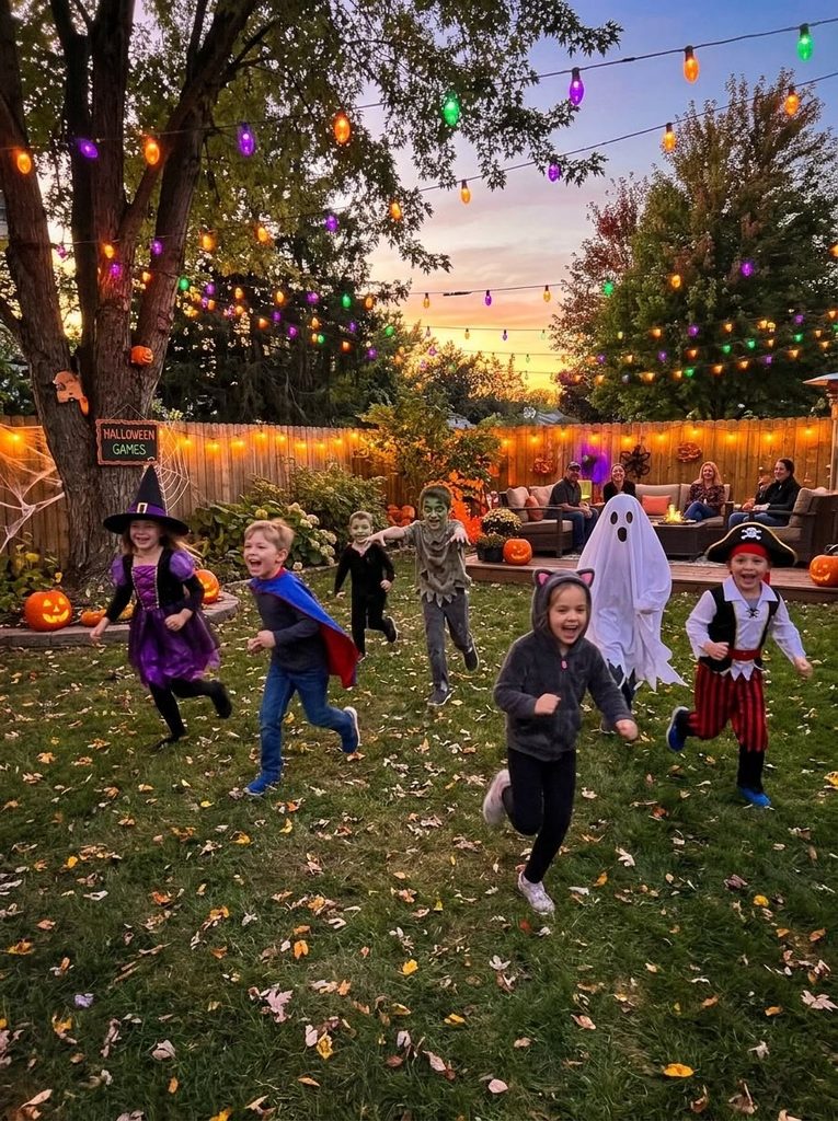 kids playing ghost tags game