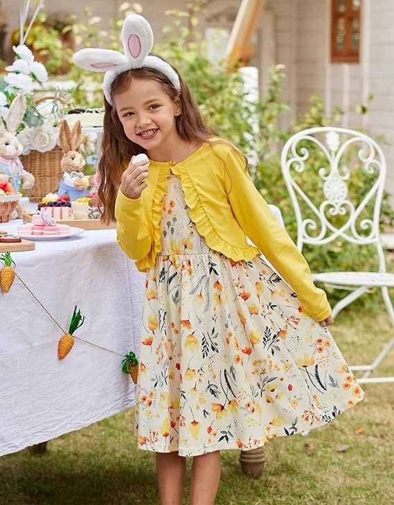 kid in  Layered Cardigan Over a Simple Dress