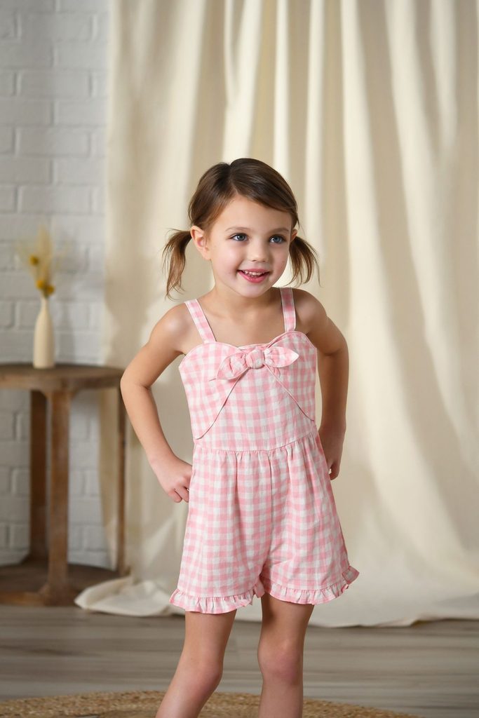 kid in snap front rompers as easy outfit ideas for busy school morning