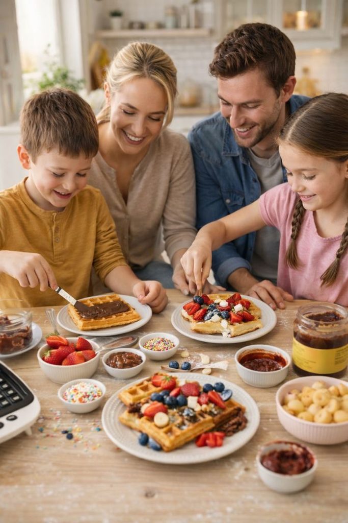 family having their meal together