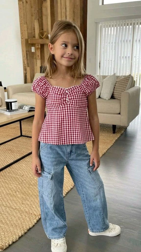 kid in jeans outfit ideas for little girls