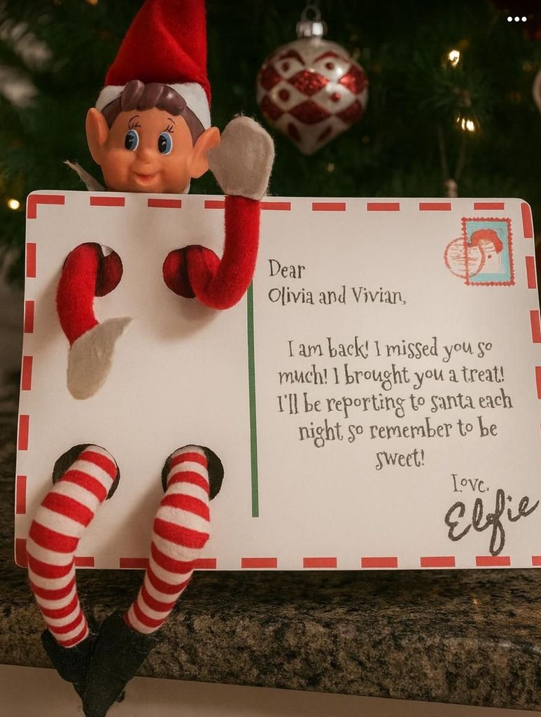 elf arrives with a welcome note as one of creative Elf on the Shelf ideas