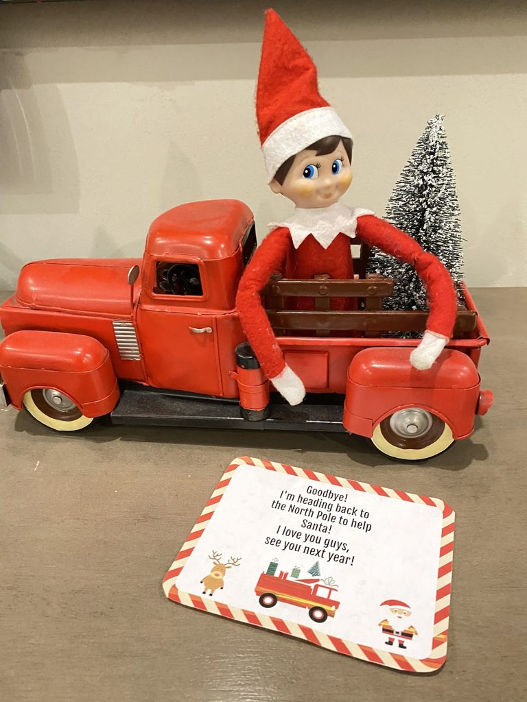 elf says goodbye